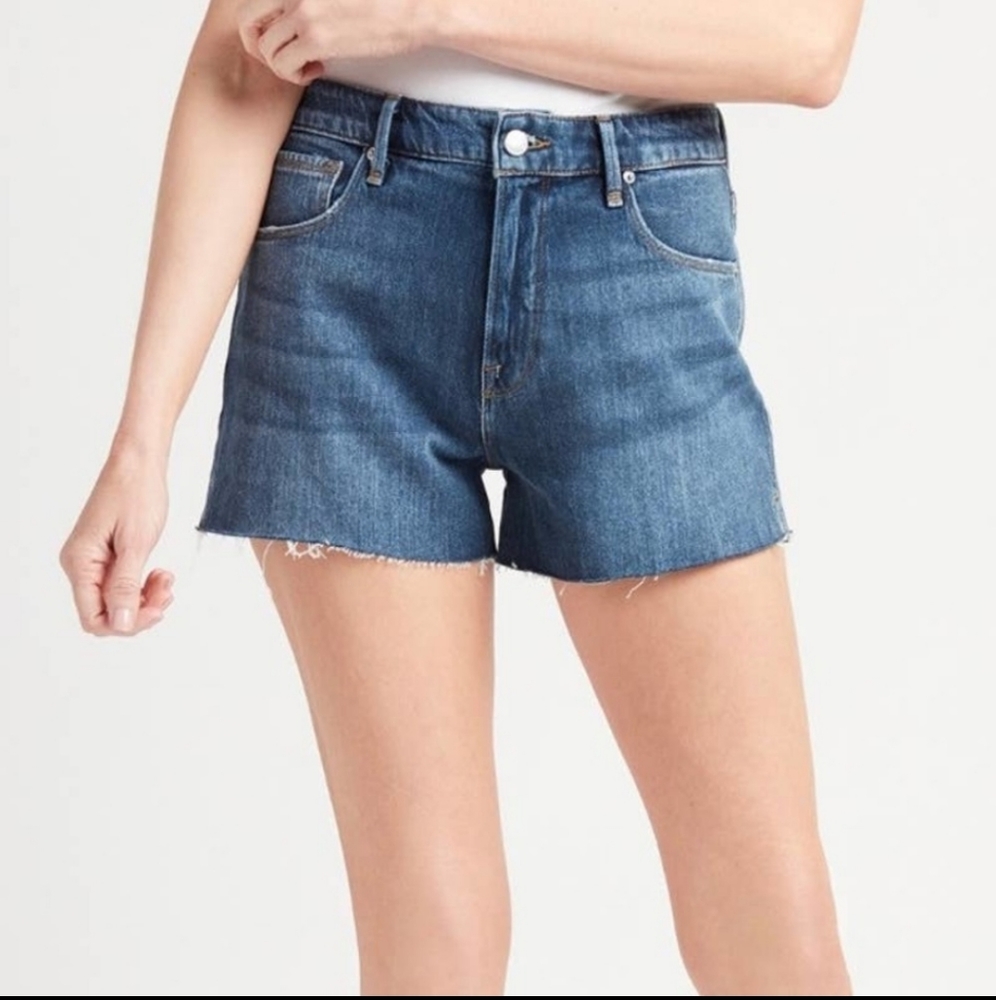 NWT Good American Cutoff High Waist Denim Shorts - Size 6